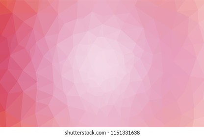 Light Pink vector triangle mosaic cover. Colorful illustration in polygonal style with gradient. New template for your brand book.