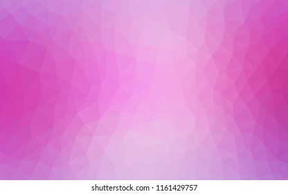 Light Pink vector triangle mosaic texture. Shining polygonal illustration, which consist of triangles. Textured pattern for your backgrounds.