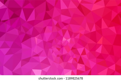 Light Pink vector triangle mosaic cover. Creative geometric illustration in Origami style with gradient. Pattern for a brand book's backdrop.