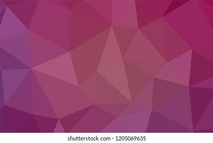 Light Pink vector triangle mosaic cover. Geometric illustration in Origami style with gradient.  Brand new design for your business.