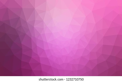 Light Pink vector triangle mosaic cover. Creative geometric illustration in Origami style with gradient. A new texture for your web site.