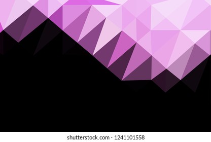 Light Pink vector triangle mosaic template. Geometric illustration in Origami style with gradient. Template for your brand book.