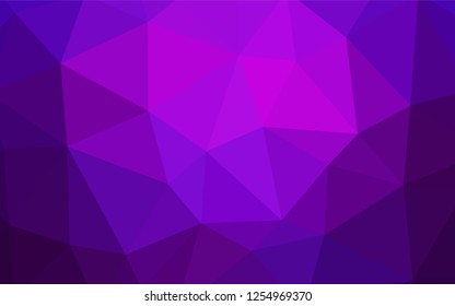 Light Pink vector triangle mosaic cover. Shining colorful illustration with triangles. A new texture for your web site.