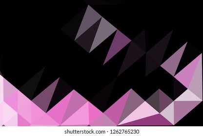 Light Pink vector triangle mosaic cover. A sample with polygonal shapes. Template for your brand book.