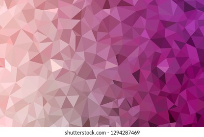 Light Pink vector triangle mosaic template. Elegant bright polygonal illustration with gradient. Pattern for a brand book's backdrop.
