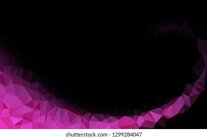 Light Pink vector triangle mosaic cover. Modern geometrical abstract illustration with gradient. Template for your brand book.