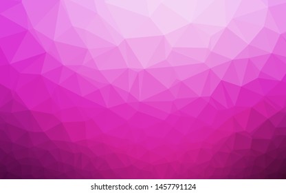 Light Pink vector triangle mosaic template. Shining colored illustration in a Brand new style. Triangular pattern for your business design.