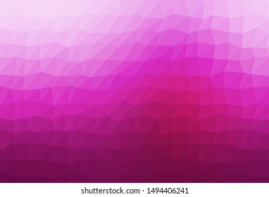 Light Pink vector triangle mosaic cover. A vague abstract illustration with gradient. Polygonal design for your web site.