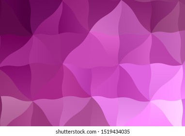 Light Pink vector triangle mosaic template. Polygonal abstract illustration with gradient. Completely new template for your banner.