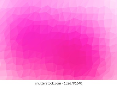 Light Pink vector triangle mosaic cover. A completely new color illustration in a vague style. Brand new design for your business.