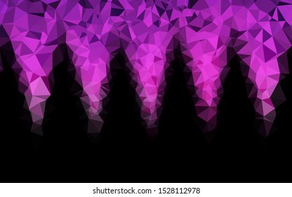 Light Pink vector triangle mosaic template. Glitter abstract illustration with an elegant design. Textured pattern for background.
