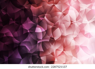 Light Pink vector triangle mosaic background. Shining colorful illustration with triangles. Brand new style for your business design.