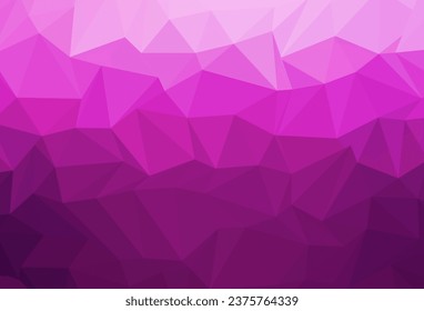 Textura de mosaico del triángulo del vector rosa claro. Ilustración brillante, que consiste en triángulos. Diseño poligonal para su sitio web.