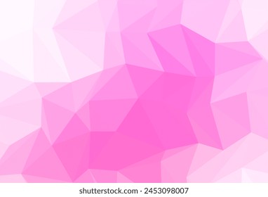 Light Pink vector triangle mosaic template. A vague abstract illustration with gradient. Completely new template for your business design.