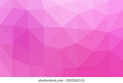 Light Pink vector triangle mosaic template. Shining colored illustration in a Brand new style. Triangular pattern for your business design.