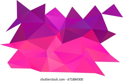 Light Pink vector triangle mosaic background. Triangular geometric sample with gradient.  Brand-new design for your business.