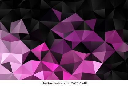 Light Pink vector triangle mosaic pattern. Shining illustration, which consist of triangles. Triangular pattern for your business design.