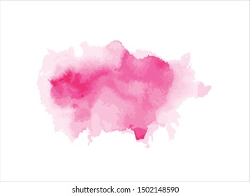 light pink vector watercolor paint stroke background