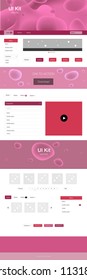 Light Pink vector web ui kit with lamp shapes. Glitter abstract illustration with blurred bubble shapes.. This sample is for your website.