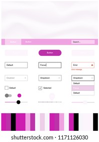 Light Pink vector wireframe kit with abstract circles. Colorful abstract illustration with gradient lines. This sample is for your landing page.