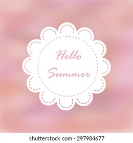 Light pink violet tone with retro vintage style and isolate in summer.Love hipster wedding card or bakery dessert menu