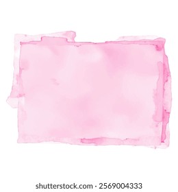 A light pink watercolor wash background with textured edges, resembling a sheet of paper or a soft stain. 