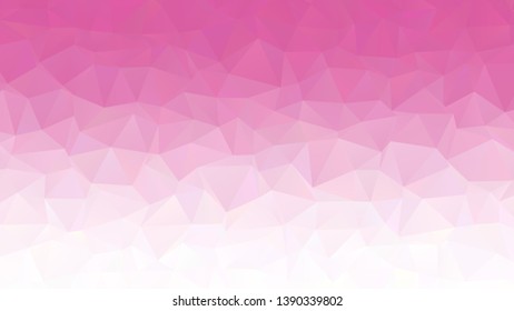 Light pink and white modern low poly style background with triangle pattern, vector illustration template