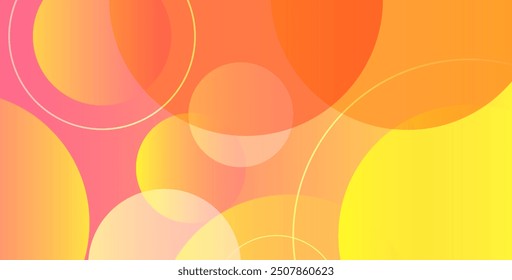 Light pink and yellow abstract background with circle theme 