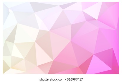 Light Pink Yellow abstract textured polygonal background. Vector blurry triangle design. Pattern can be used for background.