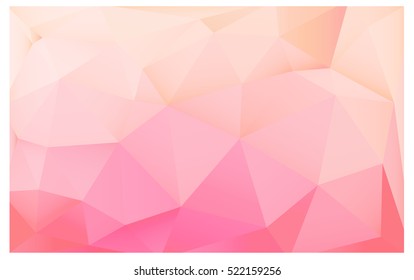 Light Pink Yellow abstract textured polygonal background. Vector blurry triangle design. Pattern can be used for background.