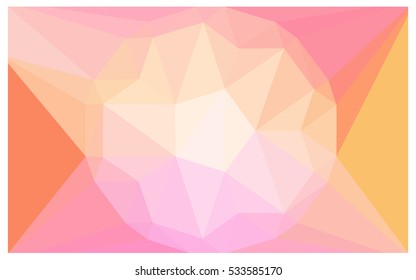 Light Pink Yellow abstract textured polygonal background. Vector blurry triangle design. Pattern can be used for background.