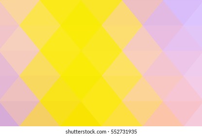 Light Pink Yellow abstract textured polygonal background. Vector blurry triangle design. Pattern can be used for background.