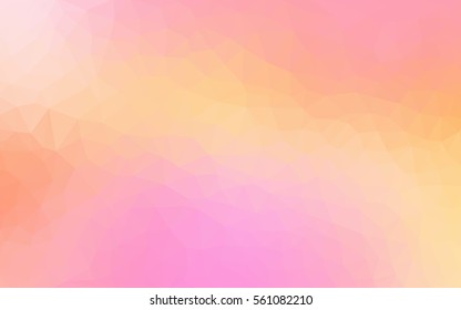 Light Pink Yellow abstract textured polygonal background. Vector blurry triangle design. Pattern can be used for background.