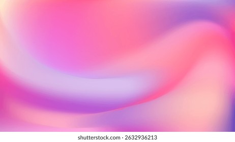 Light pink yellow gradient iridescent background. Rainbow colored pearlescent bg. Unicorn modern hologram neon wallpaper. Chrome cosmic print. Vector illustration, EPS 10.