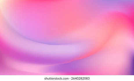 Light pink yellow gradient iridescent background. Rainbow colored pearlescent bg. Unicorn modern hologram neon wallpaper. Chrome cosmic print. Vector illustration, EPS 10.