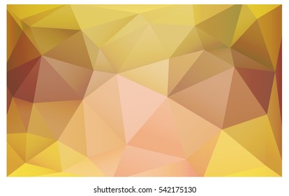 Light Pink Yellow Low poly crystal background. Polygon design pattern. Low poly vector illustration, low polygon background.