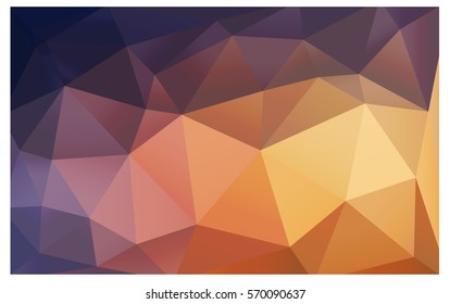 Light Pink Yellow Low poly crystal background. Polygon design pattern. Low poly vector illustration, low polygon background.