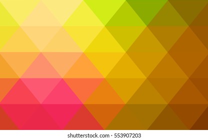 Light Pink Yellow Pattern. Seamless triangular template. Geometric sample. Repeating routine with triangle shapes. Seamless texture for your design. Pattern can be used for background.