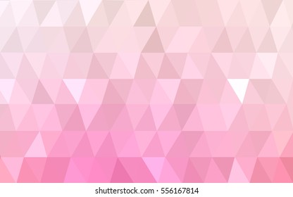 Light Pink Yellow Pattern. Seamless triangular template. Geometric sample. Repeating routine with triangle shapes. Seamless texture for your design. Pattern can be used for background.