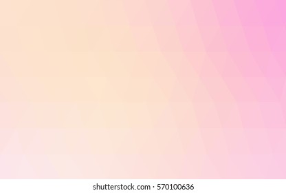 Light Pink Yellow polygonal illustration, which consist of triangles. Triangular pattern for your business design. Geometric background in Origami style with gradient. 