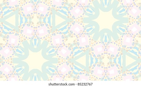 Light pink and yellow seamless background kaleidoscope pattern