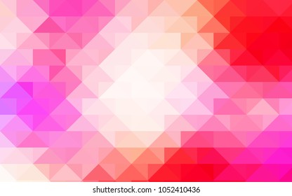 Light Pink, Yellow vector abstract mosaic template. Creative illustration in halftone style with gradient. The polygonal design can be used for your web site.