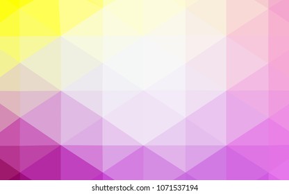 Light Pink, Yellow vector abstract polygonal background. Creative geometric illustration in Origami style with gradient. That new template can be used for your brand book.