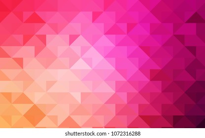Light Pink, Yellow vector abstract mosaic template. Brand-new colored illustration in blurry style with gradient. Brand-new design for your business.