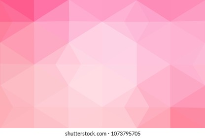 Light Pink, Yellow vector abstract textured polygonal background. Blurry triangle design. Pattern can be used for background.