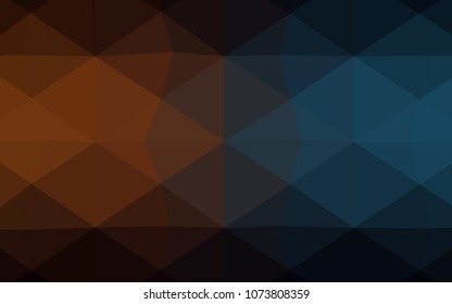 Light Pink, Yellow vector abstract polygonal template. Triangular geometric sample with gradient.  That pattern can be used as a part of a brand book.