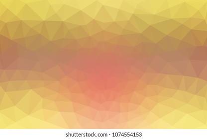 Light Pink, Yellow vector abstract textured polygonal background. Blurry triangle design. Pattern can be used for background.