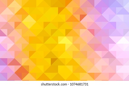 Light Pink, Yellow vector abstract mosaic pattern. A vague abstract illustration with gradient. The elegant pattern can be used as part of a brand book.