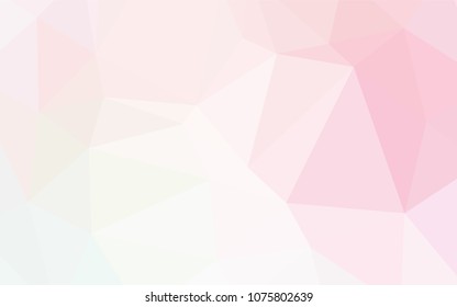 Light Pink, Yellow vector abstract polygonal pattern. A completely new color illustration in a  polygonal style. Triangular pattern for your business design.