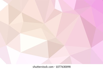 Light Pink, Yellow vector abstract polygonal background. Shining colored illustration in a new style. The polygonal design can be used for your web site.